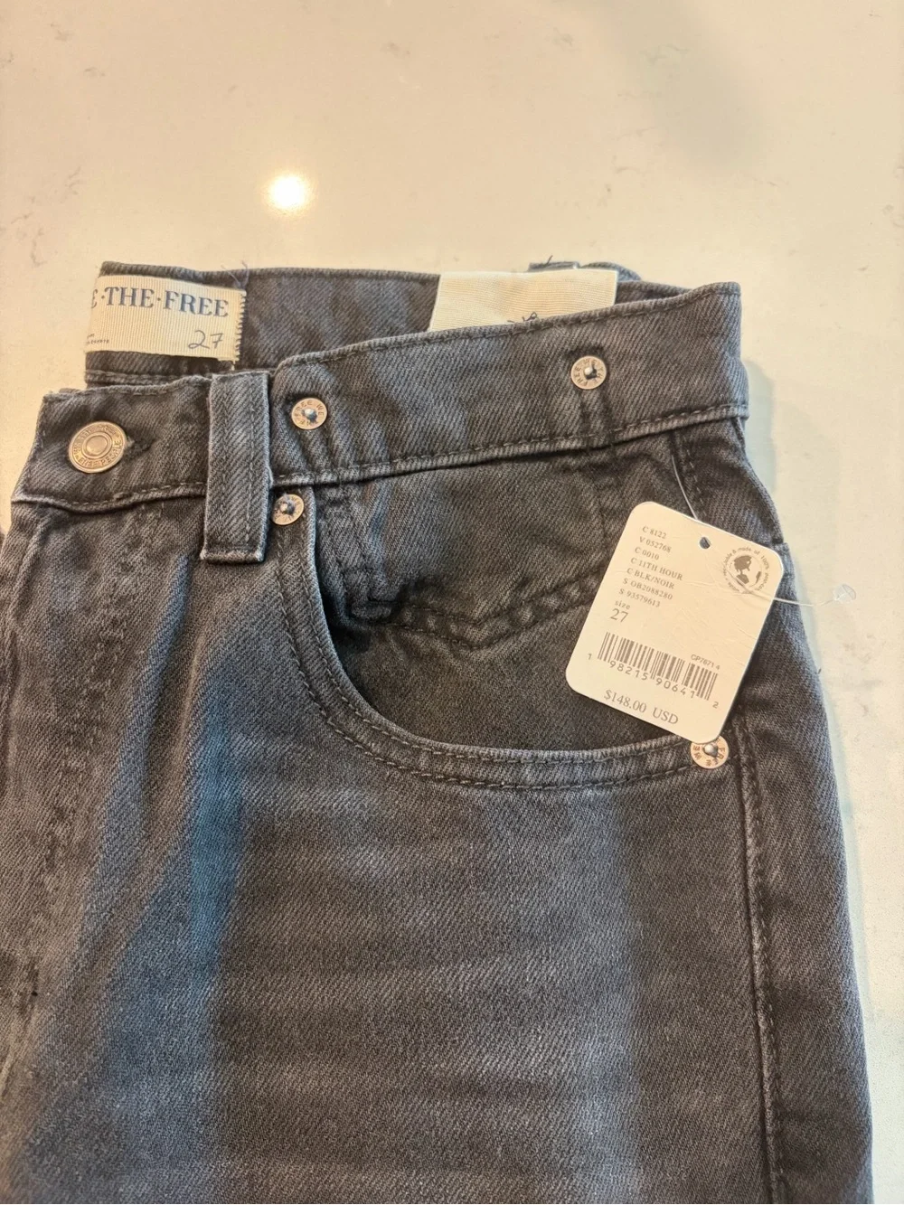 We The Free Gray Wide-Leg Eden Slouchy Jeans